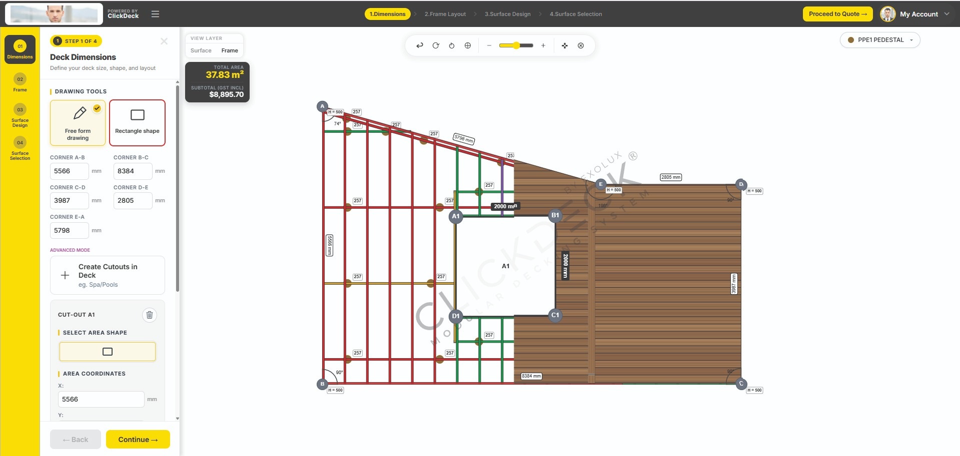 ClickDeck EasyPlan design software interface